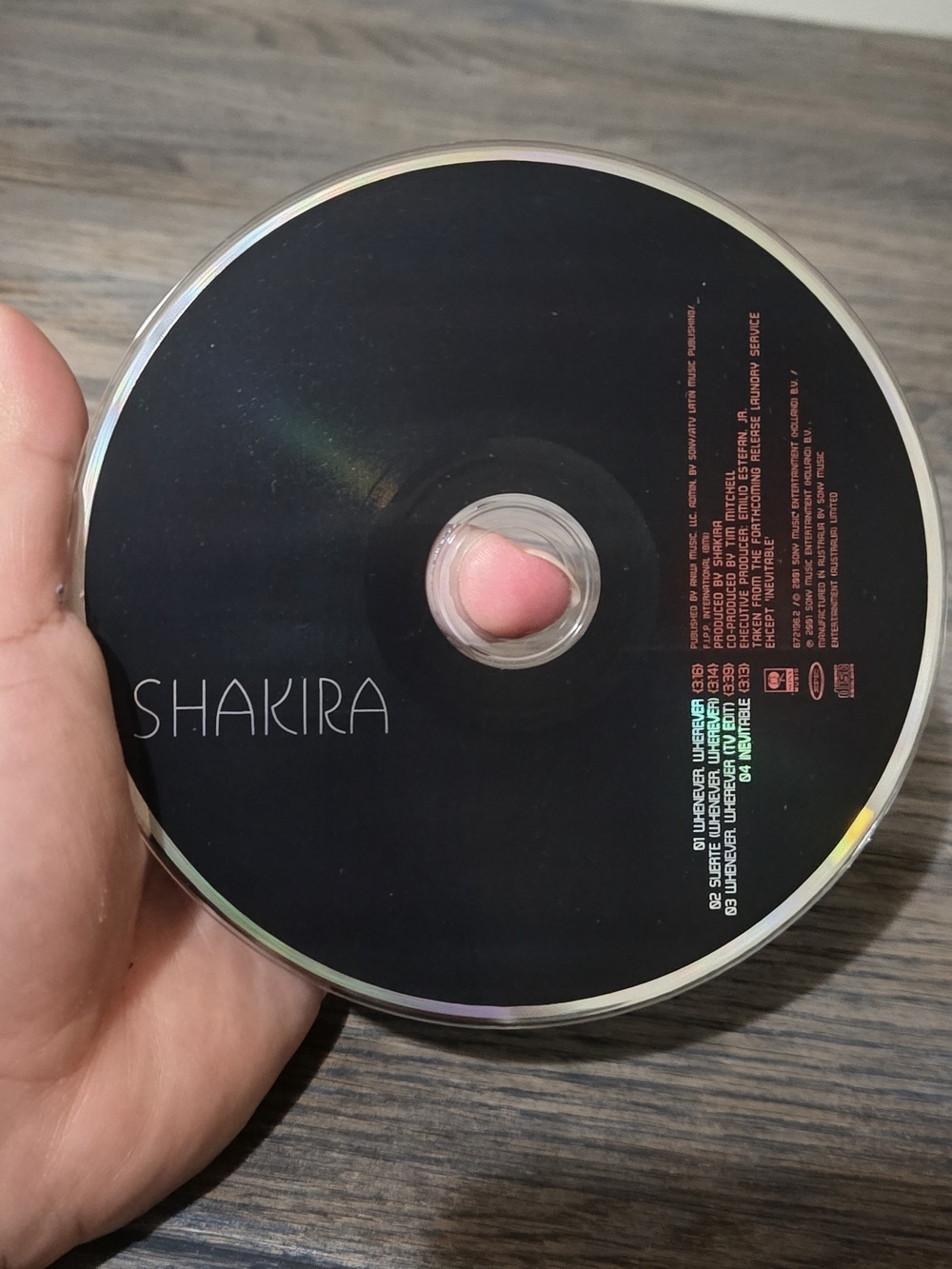Shakira 2001 Whenever Wherever CD